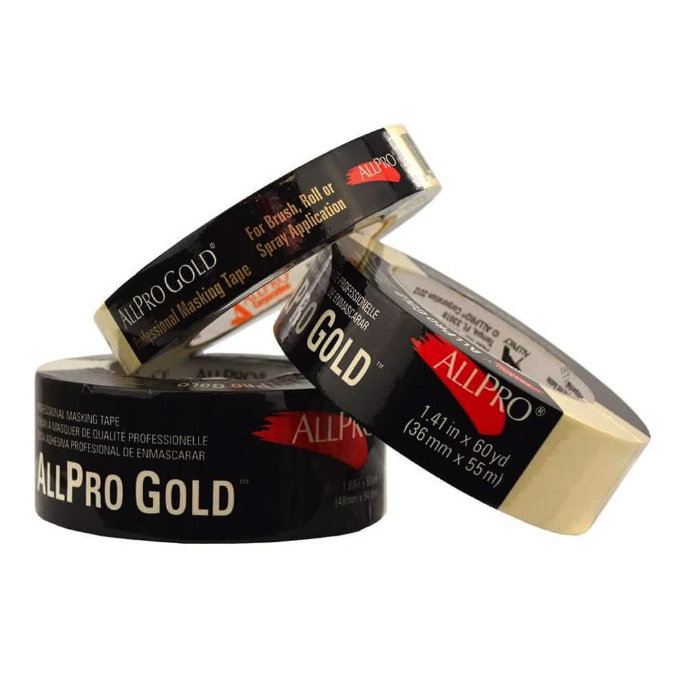 Allpro gold masking tape, available at Johnson Paint & Maine Paint in MA, NH & ME. 