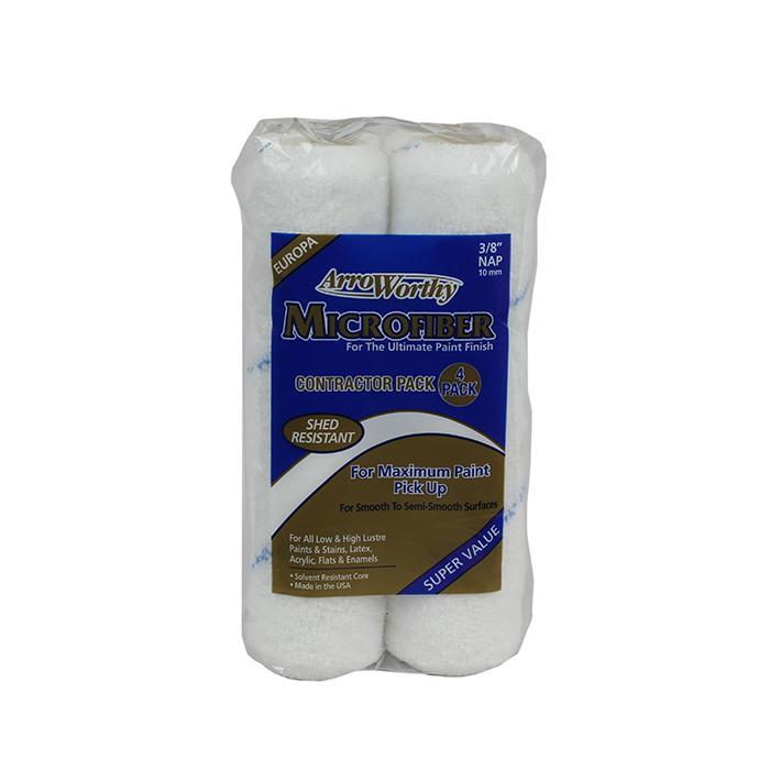 Arroworthy Microfiber 9x3/8" Rollers (4 Pack), available at Johnson Paint in MA, NH and ME. 