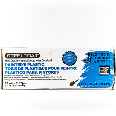 Steelcoat painter's plastic, available at Johnson Paint and Maine Paint in MA, NH & ME.